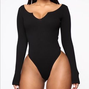 FN Off the Shoulder Ribbed Bodysuit